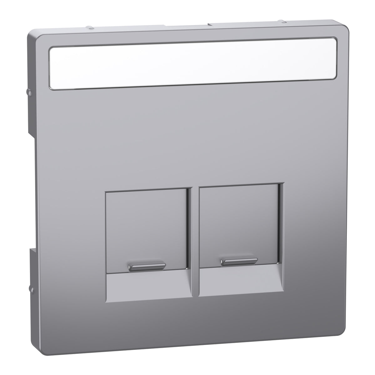 Лицев панел за друмодулна комуникационна розетка RJ45 табелка Стомана System Design - SCHNEIDER ELECTRIC Merten System Design