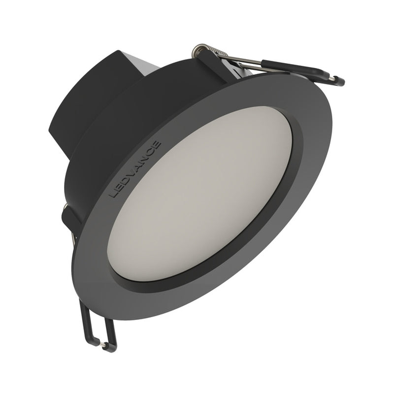 Черна LED луна За вграждане DL PROTECT, 4W, 460lm, 6500K, IP44, Ф90мм - LEDVANCE Downlight Protect LED561566
