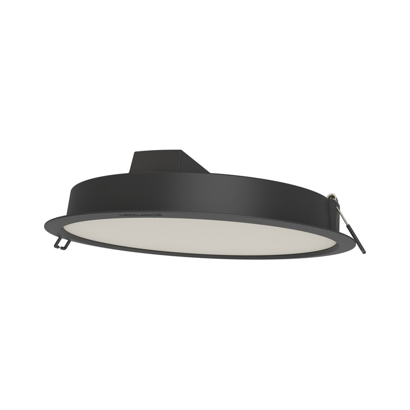 Черна LED луна За вграждане DL PROTECT, 24W, 2760lm, 4000K, IP44, Ф215мм - LEDVANCE Downlight Protect LED561788