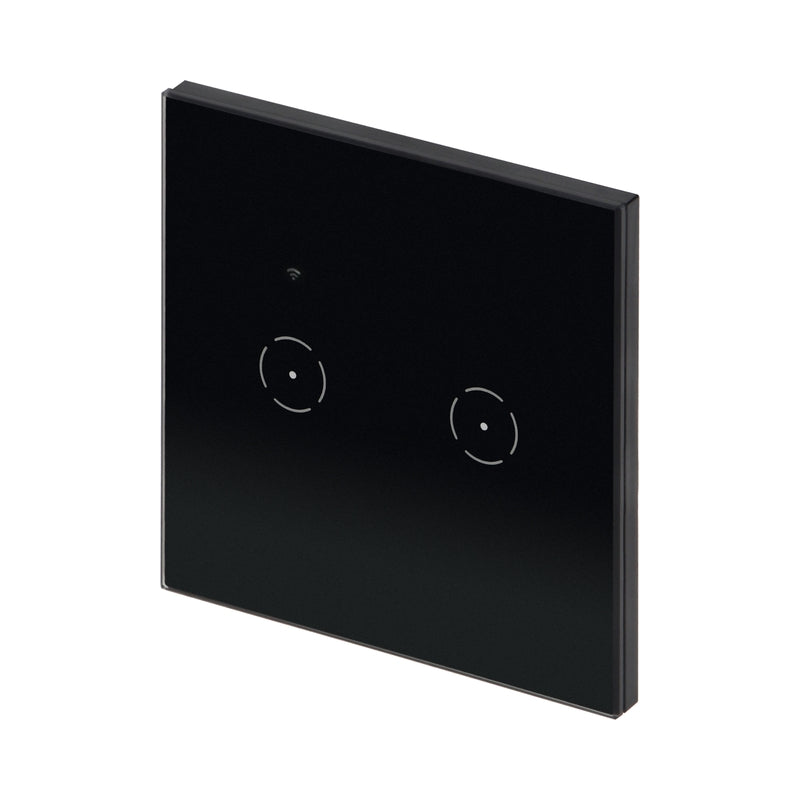 Wi-Fi сензорен ключ 2 кръга, Черен - TUYA Smart home OR-SH-17201/B