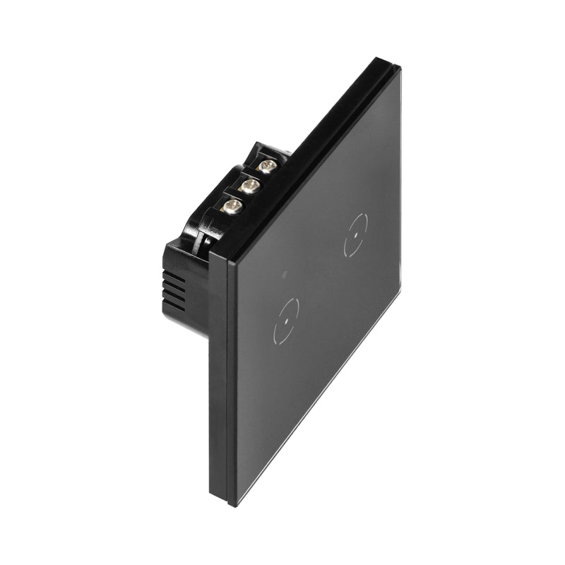 Wi-Fi сензорен ключ 2 кръга, Черен - TUYA Smart home OR-SH-17201/B