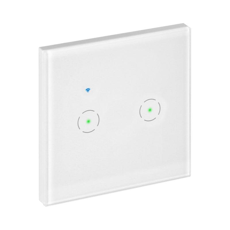 Wi-Fi сензорен ключ 2 кръга, Бял - TUYA Smart home OR-SH-17201/W