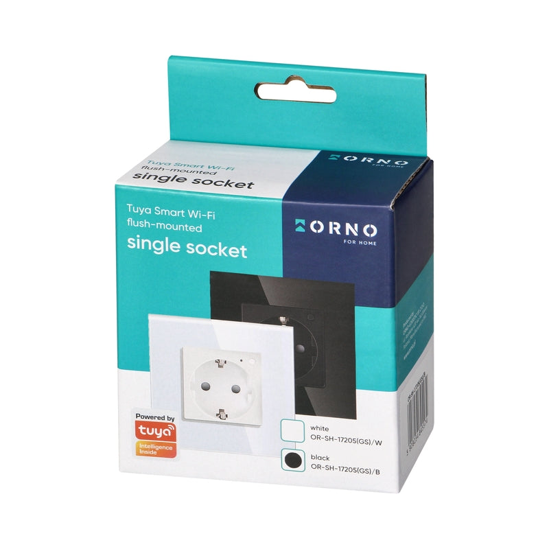 Wi-Fi контакт Шуко, Черен - TUYA Smart home OR-SH-17205(GS)/B