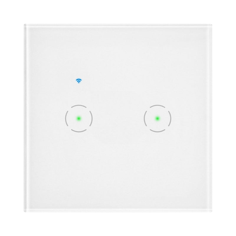 Wi-Fi сензорен ключ 2 кръга, Бял - TUYA Smart home OR-SH-17201/W