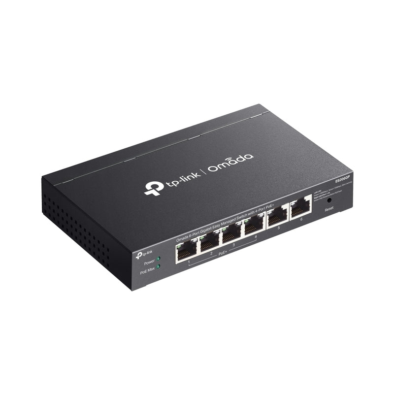 6-Port Gigabit Easy Managed Switch with 4-Port PoE+ Omada by TP-Link ES206GP