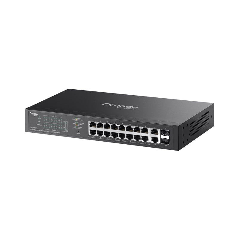 20-Port Gigabit Easy Managed Switch with 16-Port PoE+ Omada by TP-L...