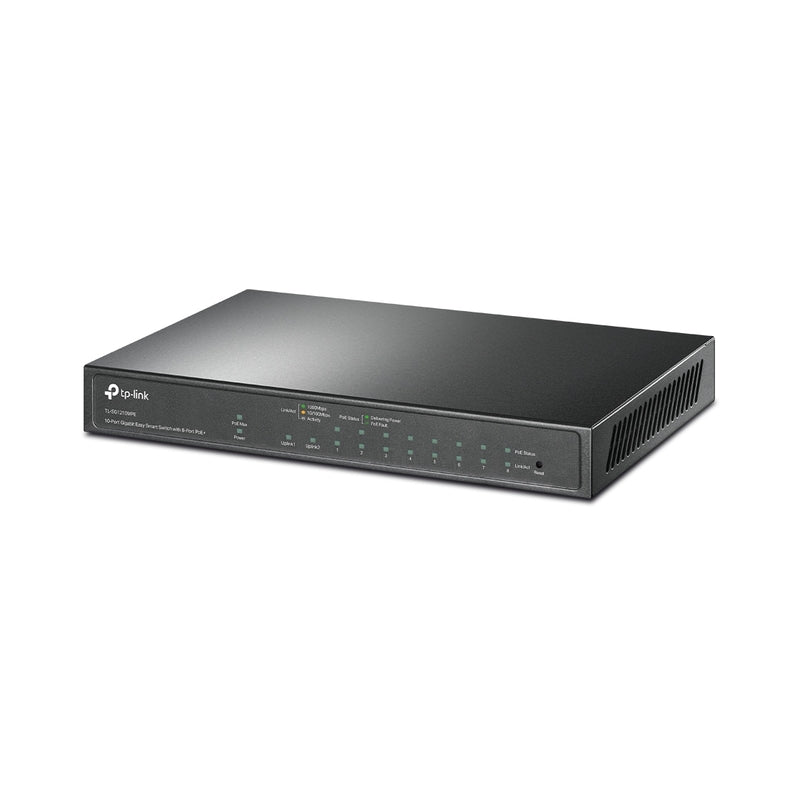 10-Port Gigabit Easy Smart Switch with 8-Port PoE+ Omada by TP-Link SG1210MPE
