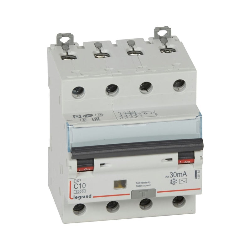 DX3 Комбинирана ДТЗ 4P C 10A AC30mA 6kA - Legrand 411185