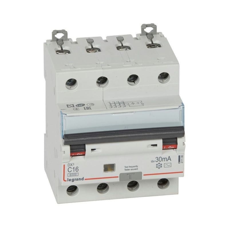 DX3 Комбинирана ДТЗ 4P C 16A AC30mA 6kA - Legrand 411186