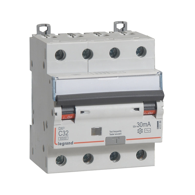 DX3 Комбинирана ДТЗ 4P C 32A AC30mA 6kA Legrand - 411189