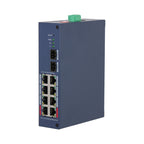 10 портов мрежов комутатор 8 gigabit порта PoE + 2 порта SFP - DAHU...