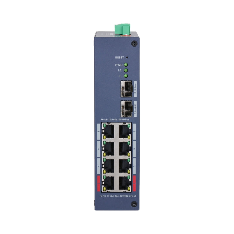 10 портов мрежов комутатор 8 gigabit порта PoE + 2 порта SFP - DAHUA CHS4210-8GT-110
