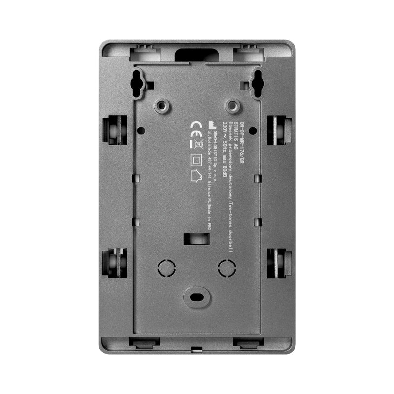Звънец STRATIS AC 230V 80dB Bim-Bam Графит двутонен - ORNO STRATIS...