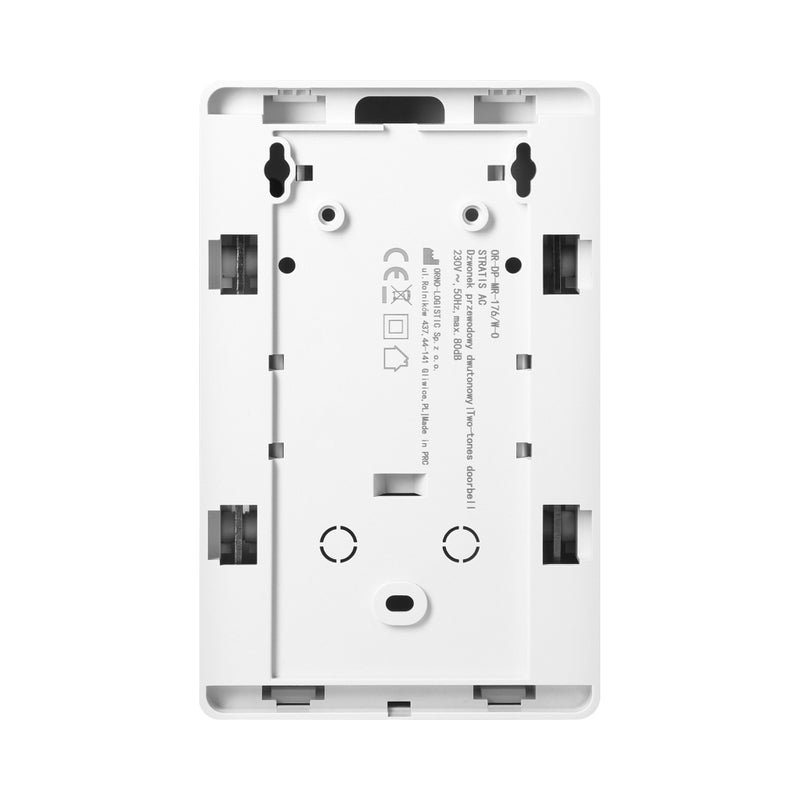 Звънец STRATIS AC 230V 80dB Bim-Bam Бял с дъб двутонен - ORNO STRAT...