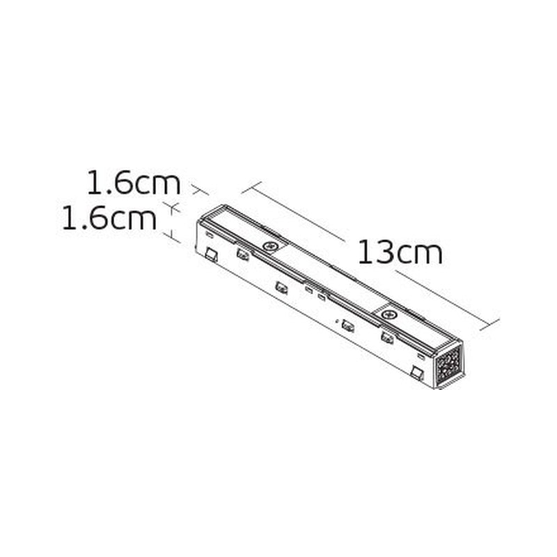 Захранващ конектор за LED магнитна шина 48V. Slim. DALI. Power connector за открит монтаж, черен - VK LED VK/04592/TR/PC/S/B EIVA 71164-041776