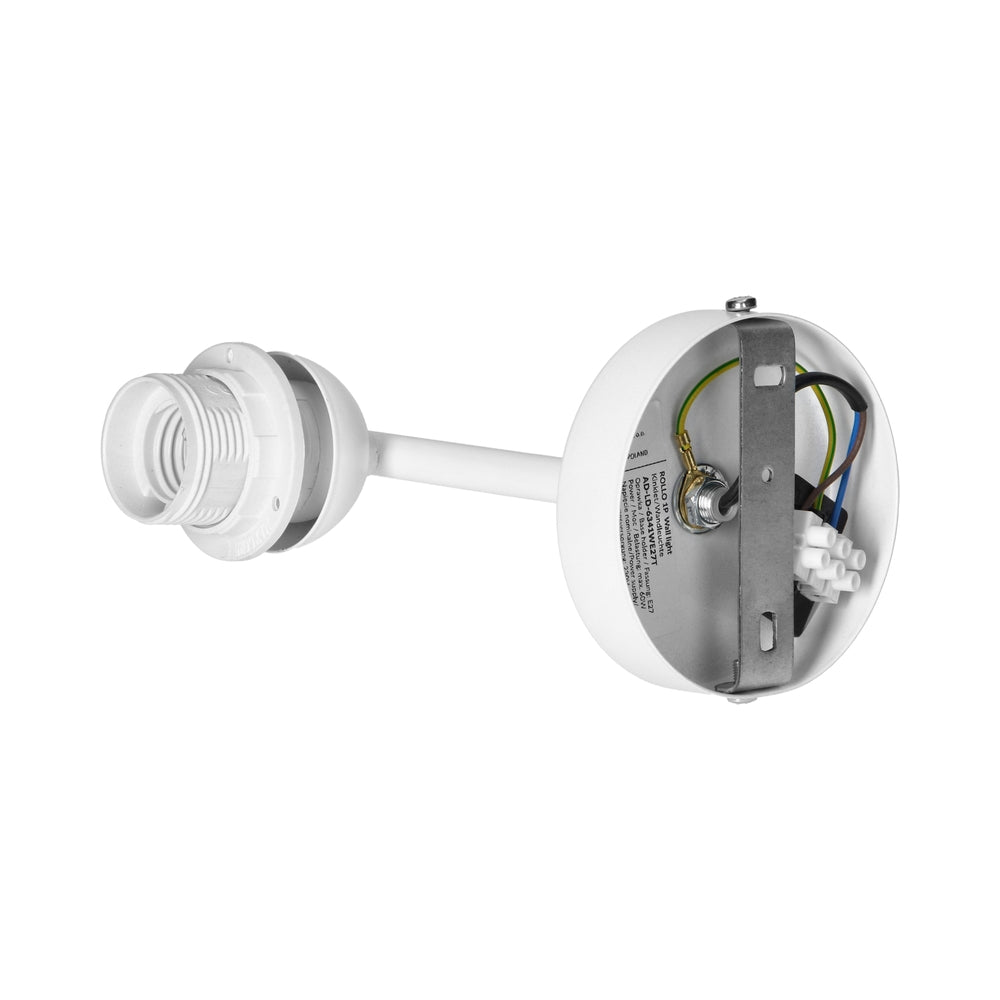 Декоративен осветител за стена ROLLO, макс. 1x60W, бял - Orno AD-LD-6341WE27T