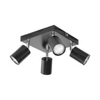 Осветител за таван и стена DOA SP 4, GU10, max. 4x50W, IP20, черен - Orno AD-OP-6348BGU10