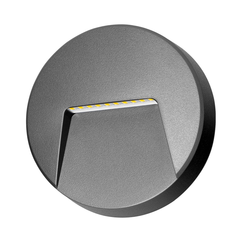 Осветител за стена SLIGO LED 3W, 240lm, IP65, 4000K, кръгъл, сив - Orno AD-OP-6608GL4