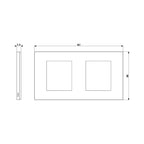 Декоративна рамка 2x2M Silver - VIMAR LINEA 30643.20
