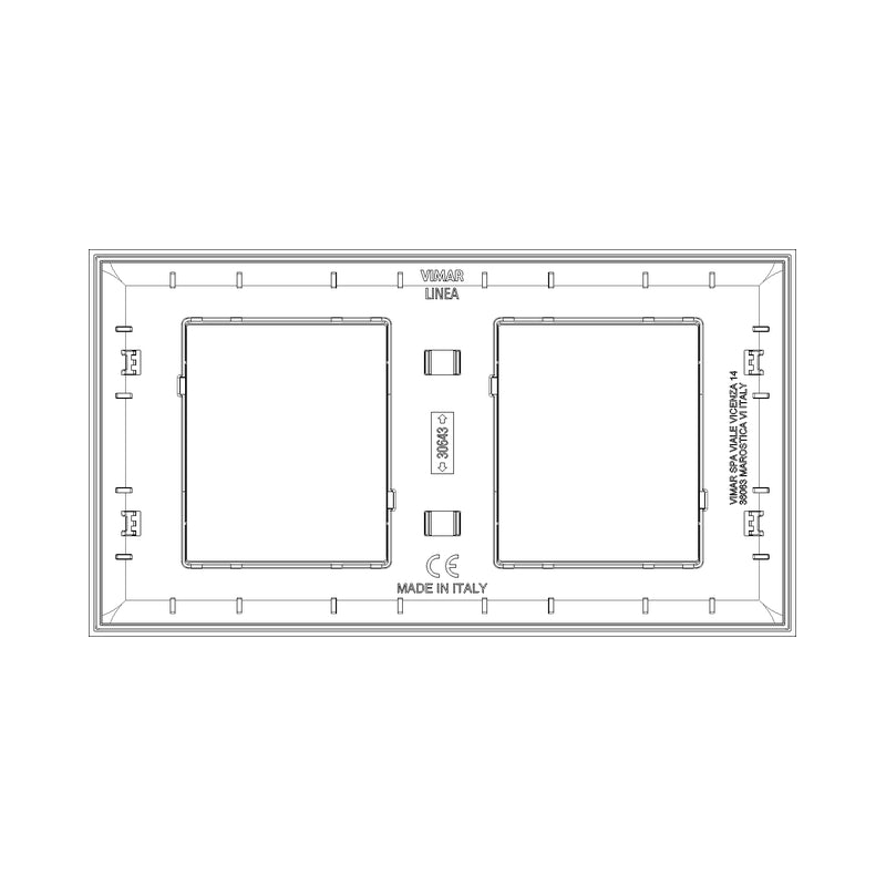 Декоративна рамка 2x2M Metal Titanium - VIMAR LINEA 30643.60