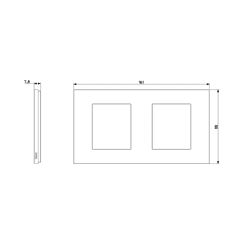 Декоративна рамка 2x2M Metal Satin Inox - VIMAR LINEA 30643.72