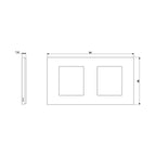 Декоративна рамка 2x2M Metal Satin Inox - VIMAR LINEA 30643.72