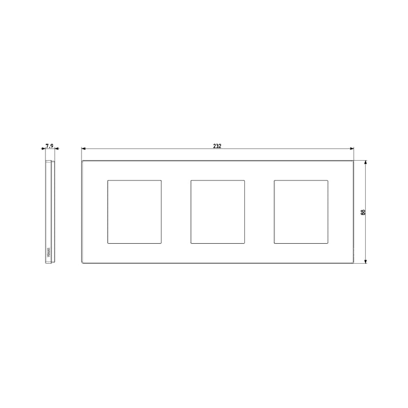 Декоративна рамка 2x2x2M Clay - VIMAR LINEA 30644.21