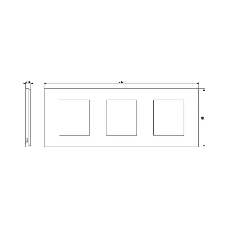Декоративна рамка 2x2x2M Metal Titanium - VIMAR LINEA 30644.60