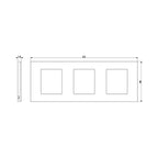 Декоративна рамка 2x2x2M Metal Brushed Gold - VIMAR LINEA 30644.70.01