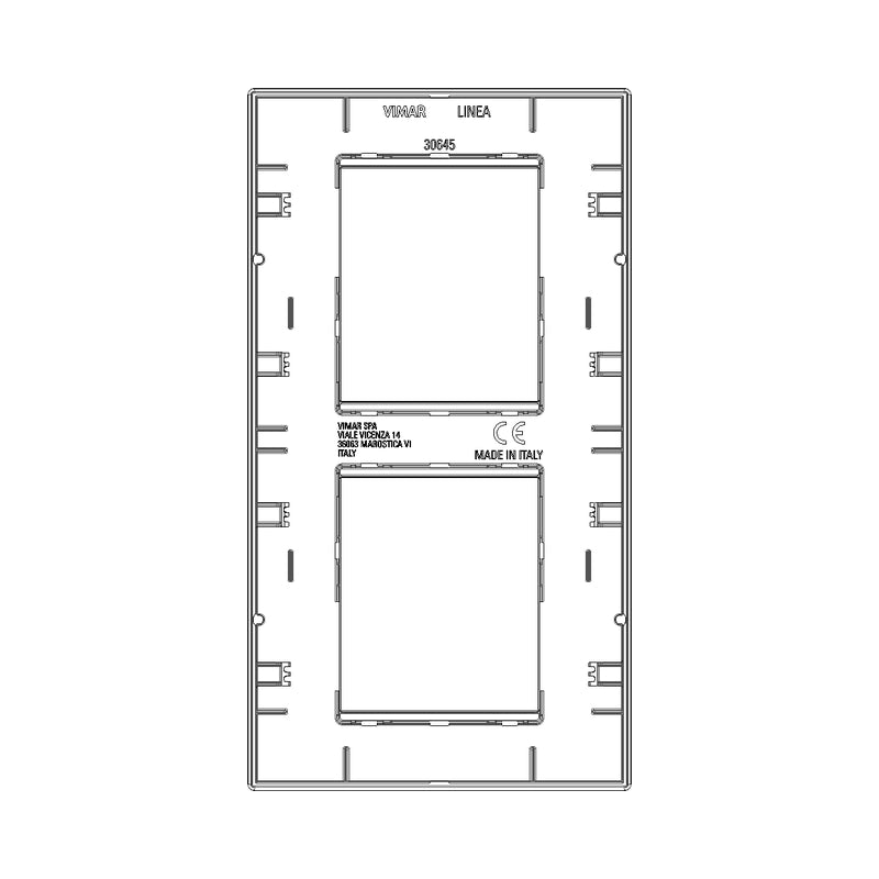 Декоративна рамка вертикална 2x2M Metal - VIMAR LINEA 30645.22