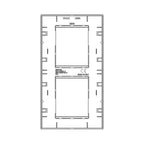 Декоративна рамка вертикална 2x2M Metal - VIMAR LINEA 30645.22