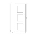 Декоративна рамка вертикална 2x2x2M Metal - VIMAR LINEA 30646.22