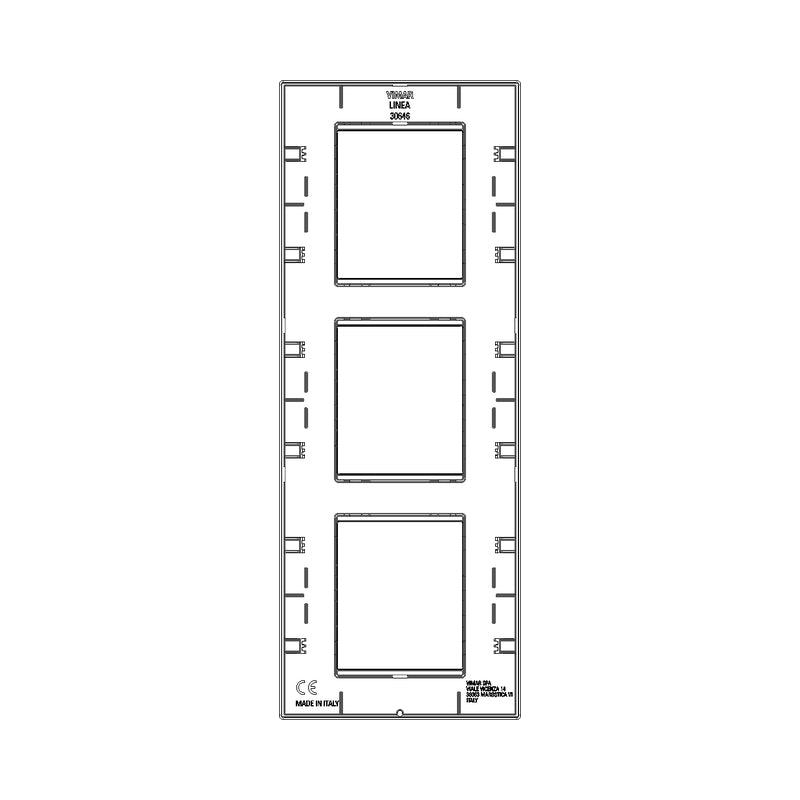 Декоративна рамка вертикална 2x2x2M Metal - VIMAR LINEA 30646.22