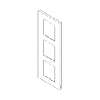 Декоративна рамка вертикална 2x2x2M Metal - VIMAR LINEA 30646.22
