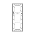 Декоративна рамка вертикална 2x2x2M Metal Brushed Gold - VIMAR LINEA 30646.70.01