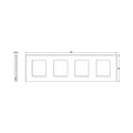 Декоративна рамка 2x2x2x2M White - VIMAR LINEA 30669.00