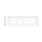 Декоративна рамка 2x2x2x2M Metal - VIMAR LINEA 30669.22