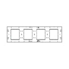 Декоративна рамка 2x2x2x2M Metal - VIMAR LINEA 30669.22