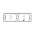 Декоративна рамка 2x2x2x2M Metal Brushed Gold - VIMAR LINEA 30669.70.01