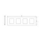 Декоративна рамка 2x2x2x2M Metal Bronze - VIMAR LINEA 30669.71