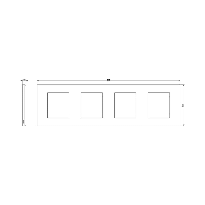 Декоративна рамка 2x2x2x2M Metal Bronze - VIMAR LINEA 30669.71