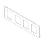 Декоративна рамка 2x2x2x2M Metal Satin Inox - VIMAR LINEA 30669.72