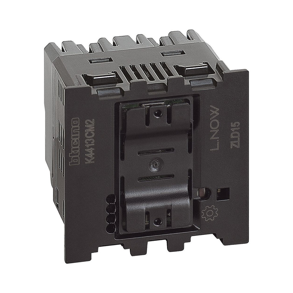 Свързан жичен ключ (с опция димиране) без неутрала 2М 125W при LED + 230V - bticino Living Now with Netatmo K4413CM2