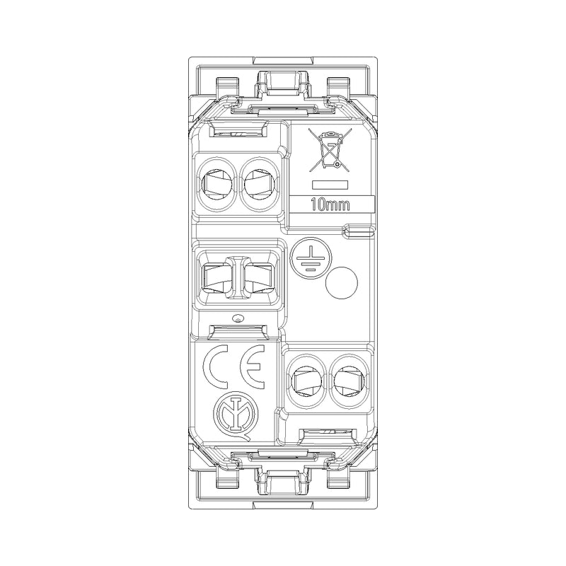 Контакт италиански стандарт P17/11 2P+E 16A 1M Canvas  - VIMAR LINEA 30203.C