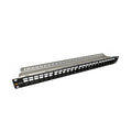 Панел 19" 1U 24XRJ45, празен SX24M-0-STP-BK-UNI-N - Solarix 24000100