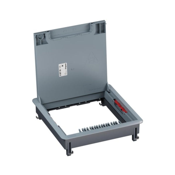 Подова ревизионна кутия пластмаса в двоен под 16/24M празна 286x286mm - Legrand Floor box 080708