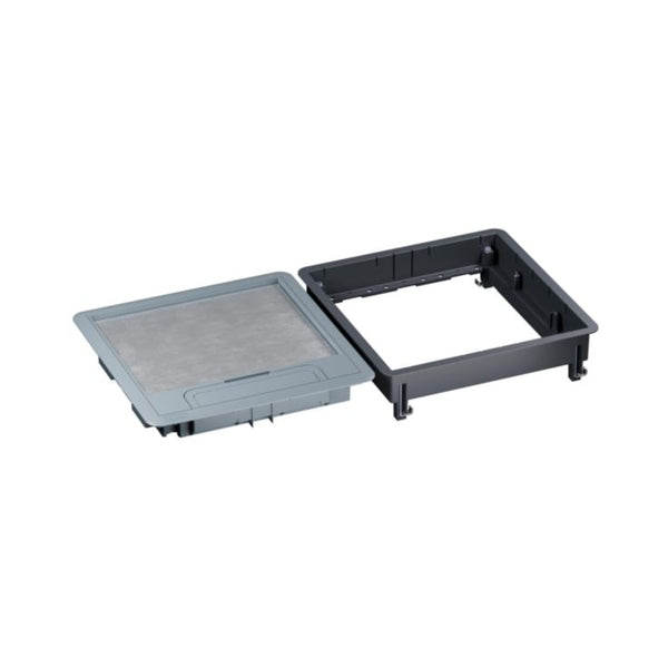 Подова ревизионна кутия пластмаса в двоен под 16/24M празна 286x286mm - Legrand Floor box 080708