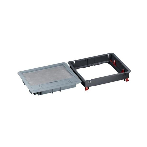 Подова ревизионна кутия пластмаса за бетонен под 12/18M празна 241x286 mm - Legrand Floor box 080716
