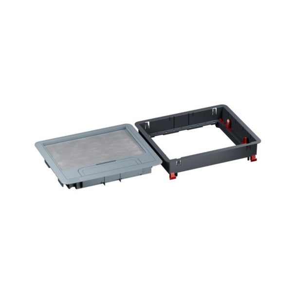 Подова ревизионна кутия пластмаса за бетонен под 12/18M празна 241x286 mm - Legrand Floor box 080716