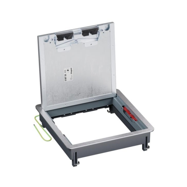 Подова ревизионна кутия метална в двоен под 16/24M празна 286x286mm - Legrand Floor box 080726